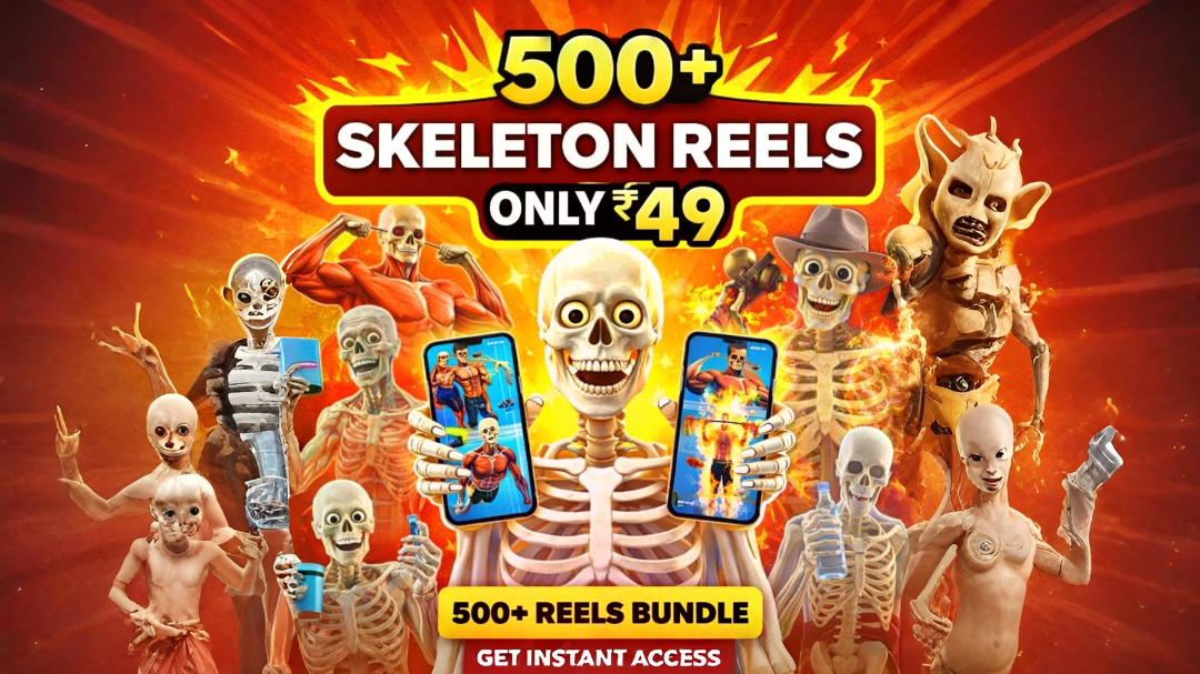 500+ Skeleton Reels Offer